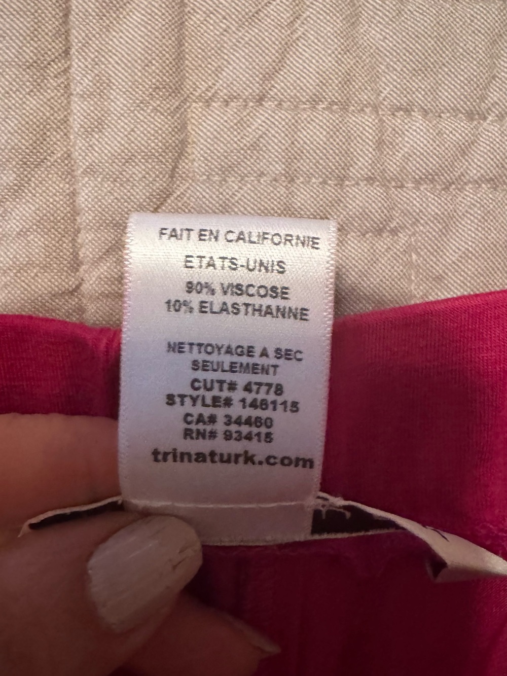 Trina Turk Raspberry Pull-On Track Pants - Picture 5 of 6